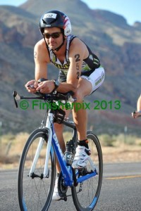 a man on a bike