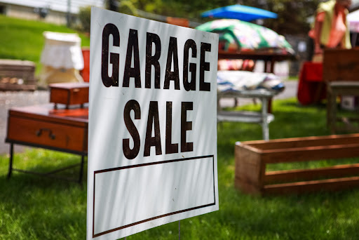 Garage sale sign.