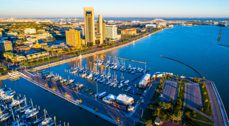 Corpus Christi, TX shoreline.