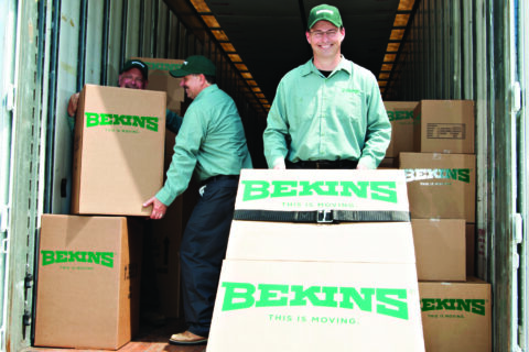 bekins unloading