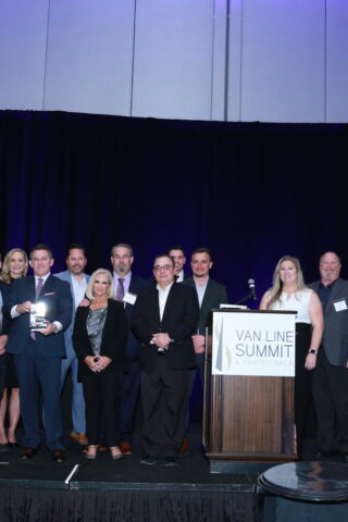 Bekins Moving Solutions team accepts Agent of the Year award for 2021