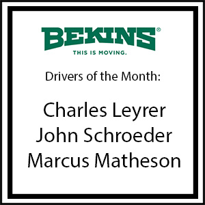 Bekins Drivers of the Month - April 2016