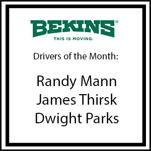 Bekins Drivers of the Month - December 2015