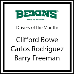 Bekins Drivers of the Month - February 2017