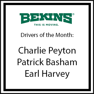 Bekins Drivers of the Month - July 2017