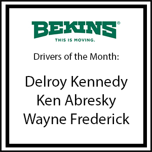 Bekins Drivers of the Month - June 2016