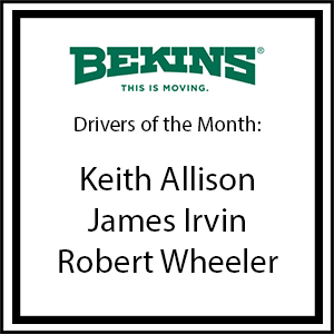 Bekins Drivers of the Month - June 2017
