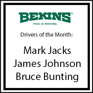 Bekins Drivers of the Month - March 2016