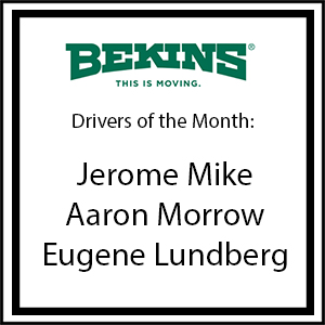 Bekins Drivers of the Month - May 2016