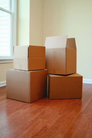 Moving boxes in a room