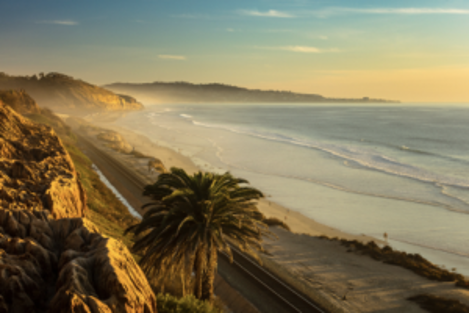 A beach in San Diego, California.