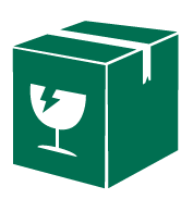 fragile moving box icon