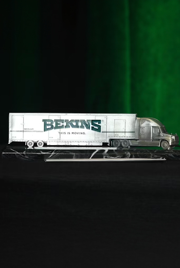 A Bekins moving truck.